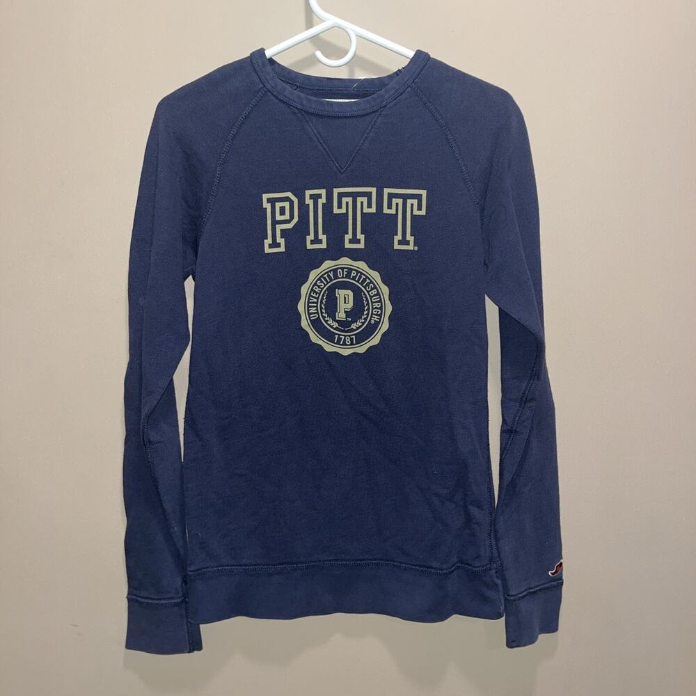 Vintage League Washed Fleece University Of Pittsburgh Sweatshirt S Academia Y2K